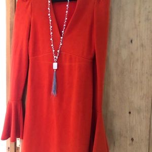 Tangerine cocktail dress